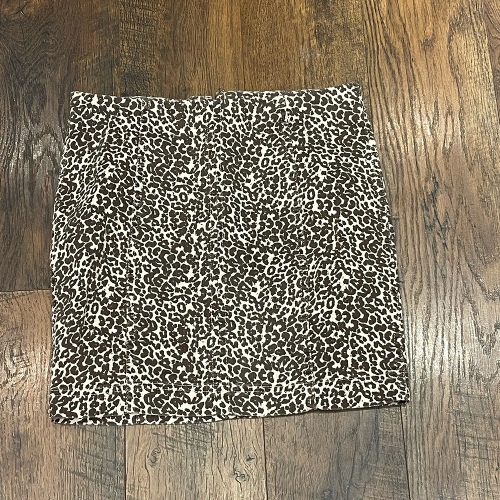 Free People Novelty Femme Stretch Cheetah Mini Skirt